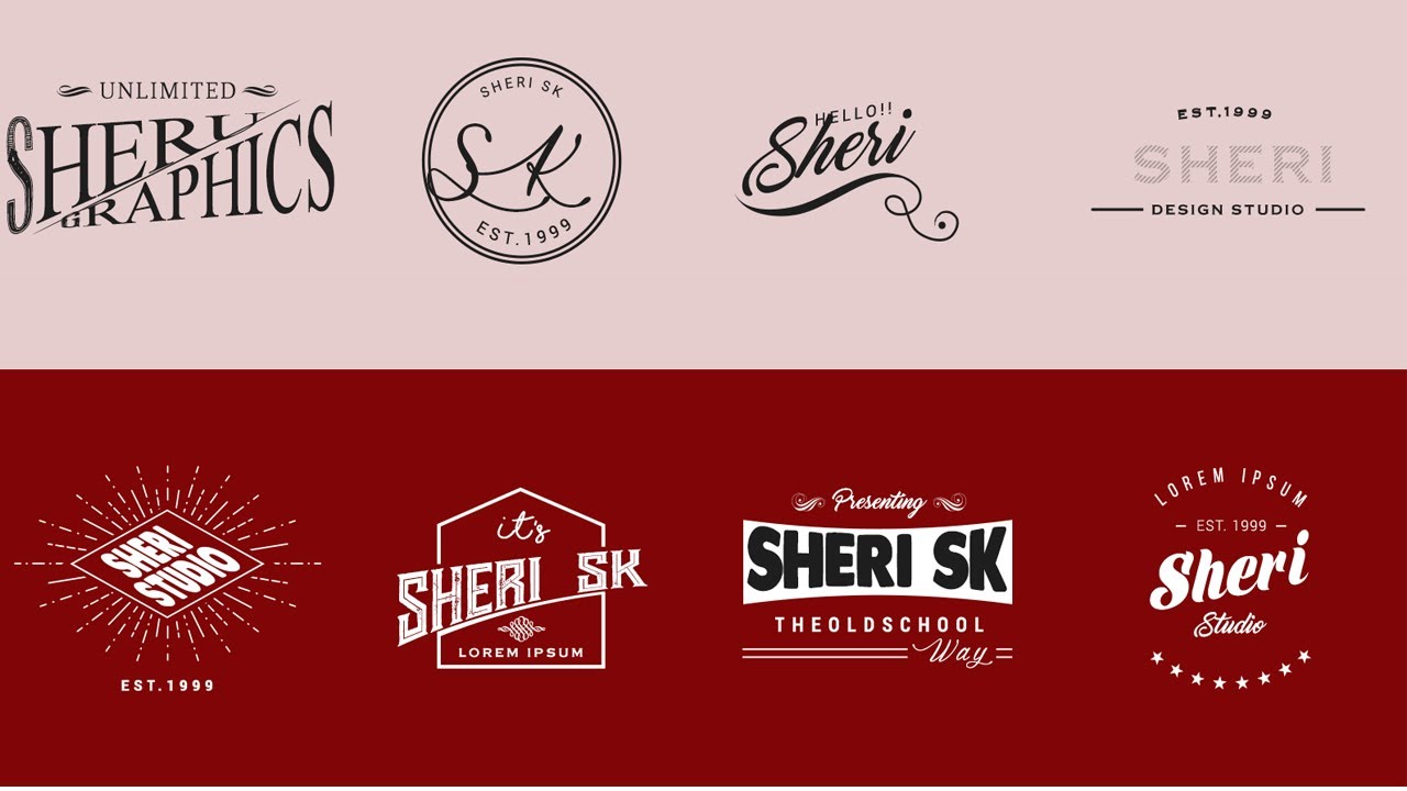 8 Logo Elegantes Free Download In PSD