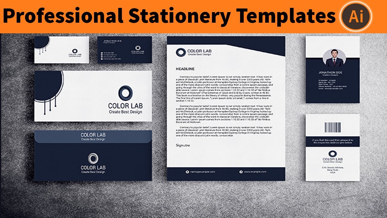 Professional Stationery Templates Download For Illustrator