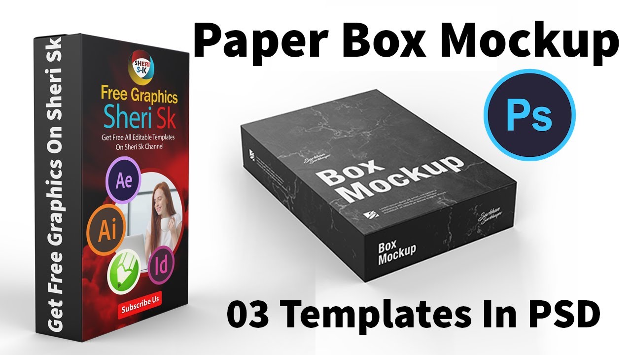 Paper Box Mock Up Templates Free Download In PSD Files