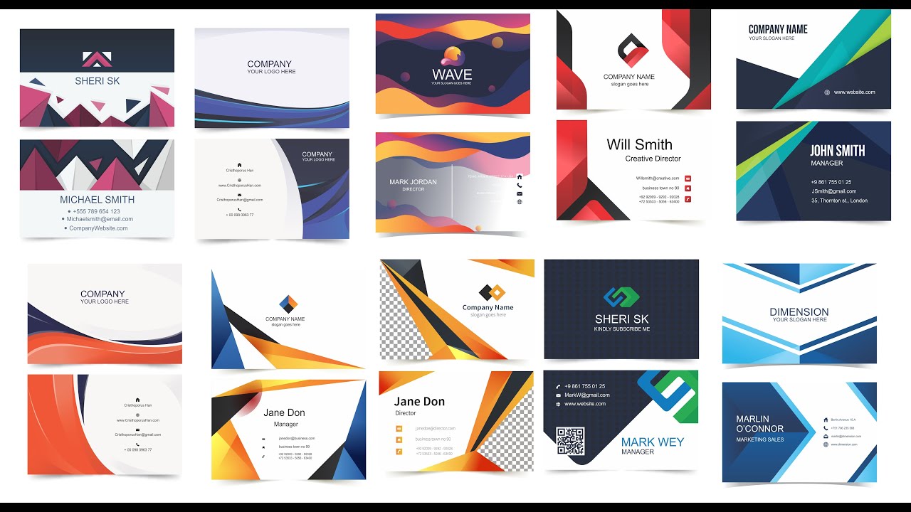 New Business Card In CDR File Free Download