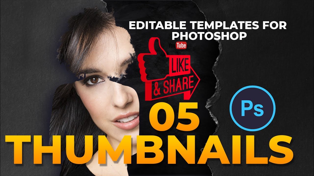 Youtube Thumbnails Templates Download In PSD