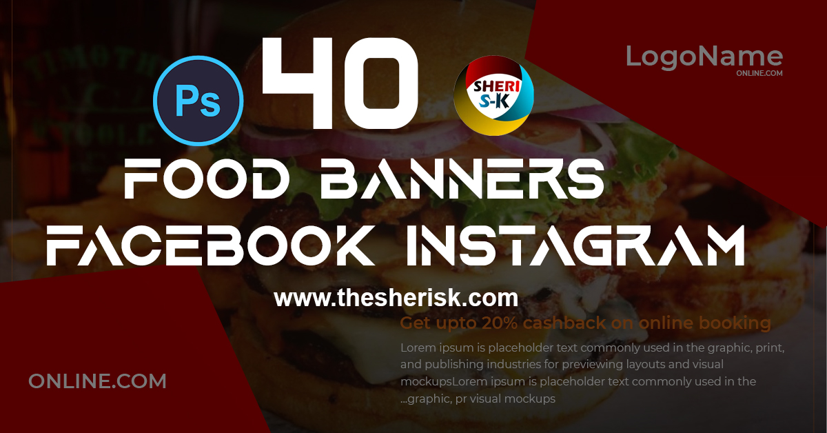 40 Food Banners Facebook Instagram Templates For Photoshop