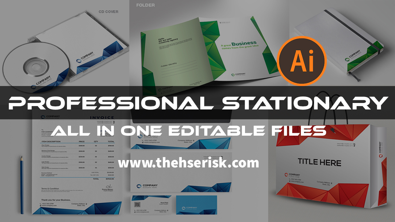 Professional Stationary All In One Editable Files Download In AI EPS