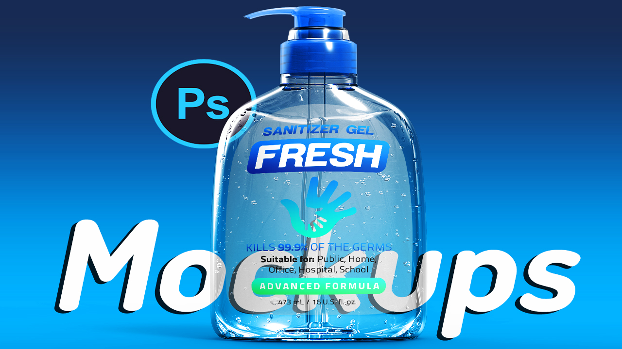 Hand Sanitizer Mockups Download In PSD Files