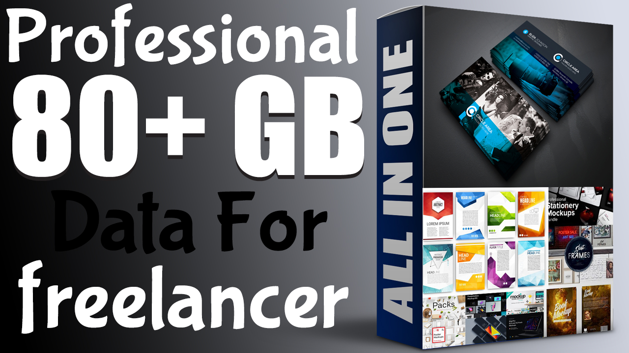 80+ GB Professional Graphics Templates Al In One