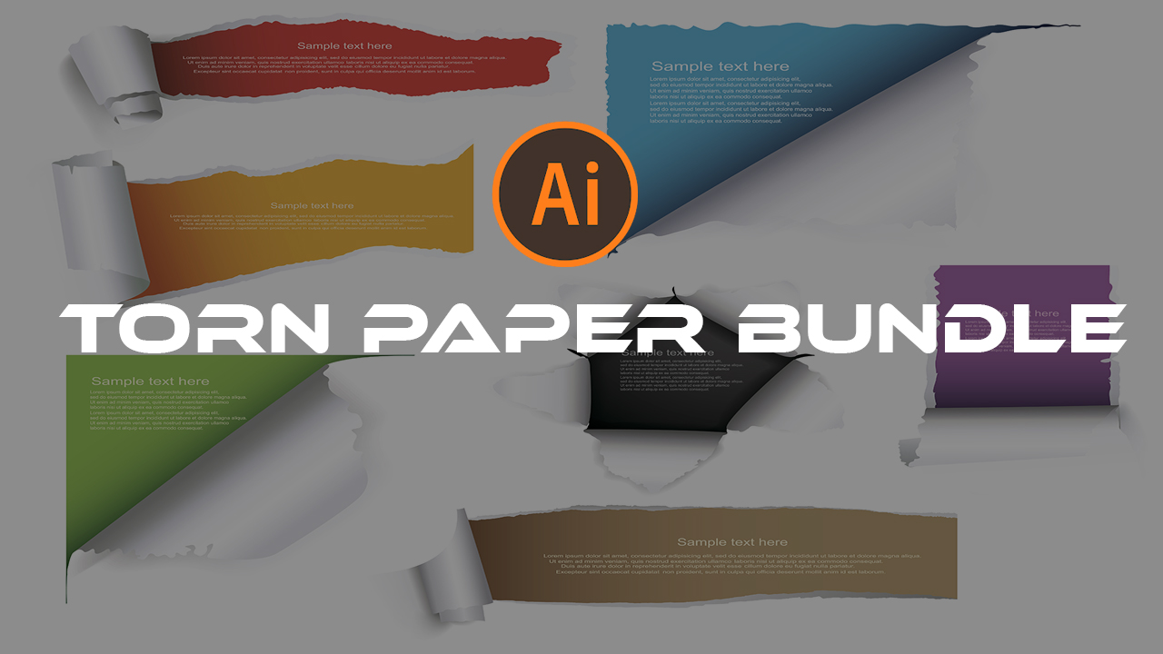 Torn Paper Bundle Download In EPS & PNG Files