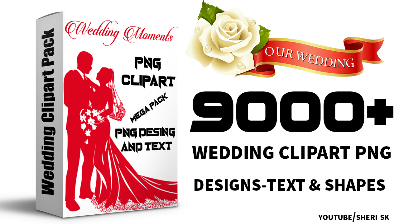 9000+ Wedding Clipart PNG Wedding Design Wedding Text And Shapes PNG Files