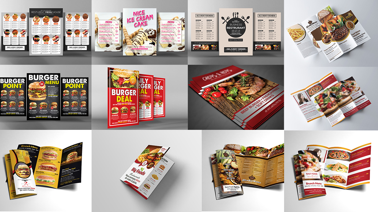 20 Restaurant Food Menu Bundle Free Download For Photoshop