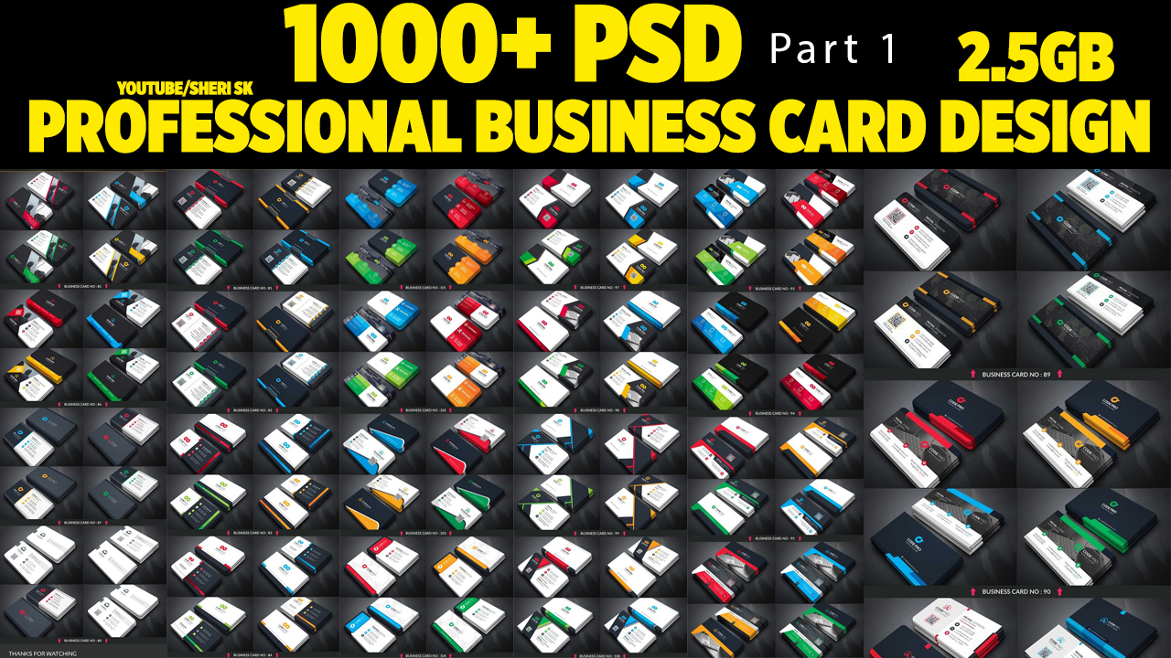 1000+ Professional Business Card Design Templates In PSD Files Part 1