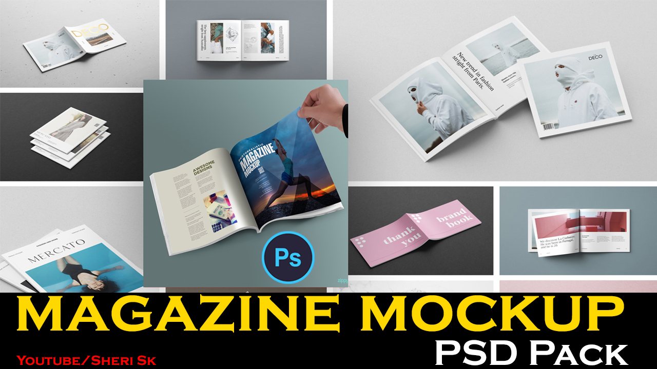 Magazine Mockup Pack Download In PSD Files