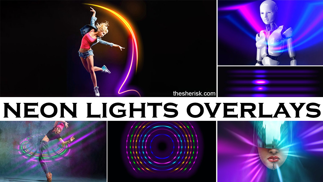 HD Neon Lights Overlays Download In JPG Files