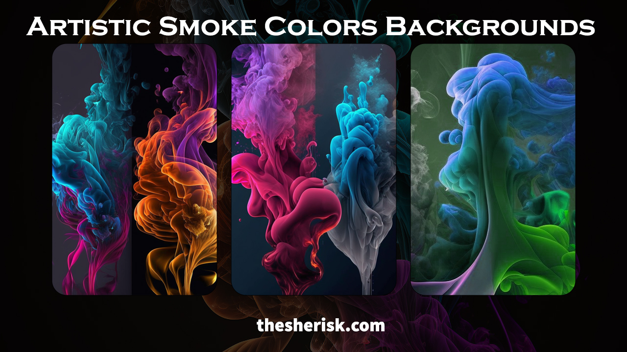 Artistic Smoke Colors HD Backgrounds Download In PNG Files |Sheri SK|