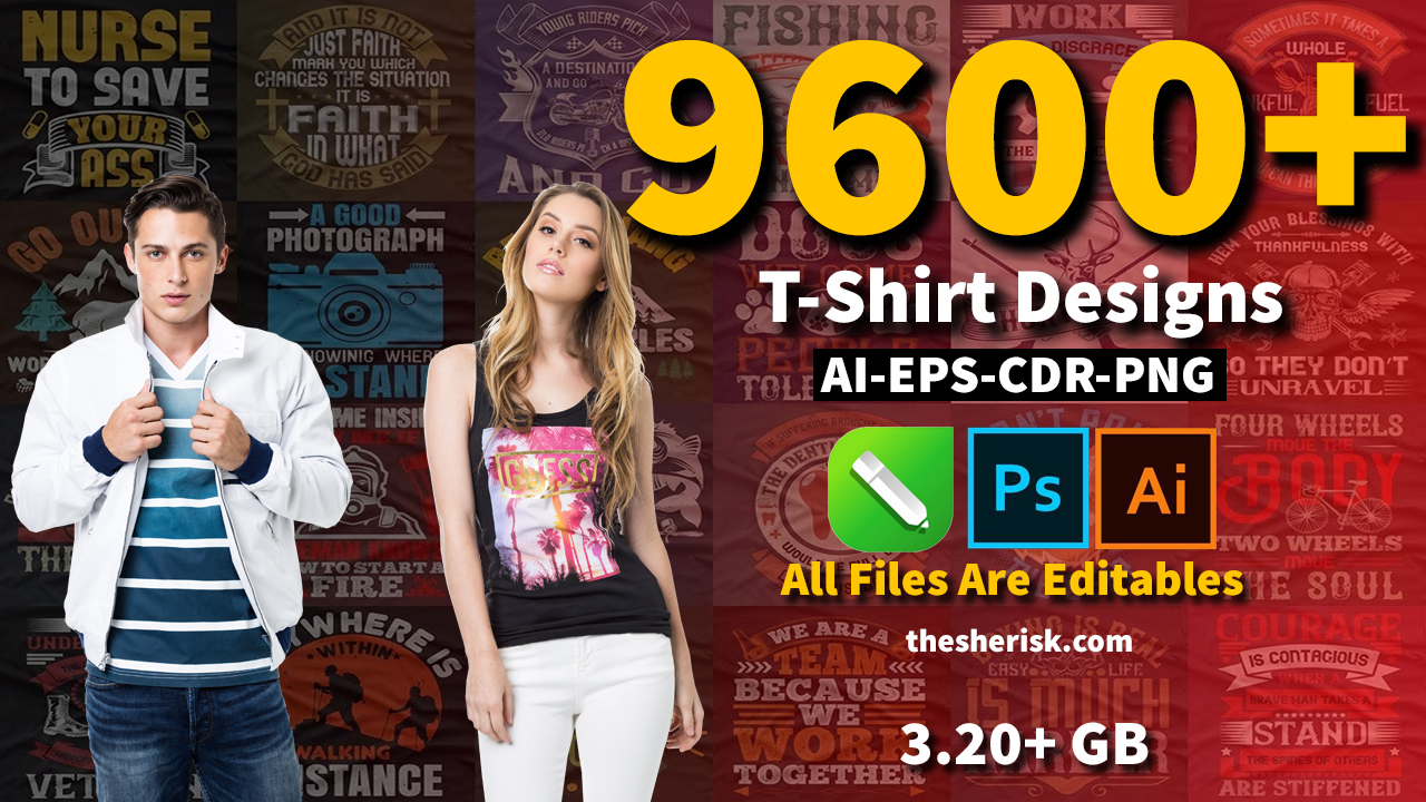 9600+ T-Shirt Mega Bundle Design Download In PSD EPS AI And CDR Files T-Shirt Design Download