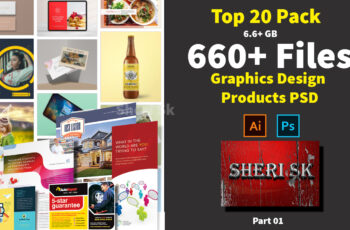 20 Best Graphics Products Bundle Download In PSD Files |Sheri Sk| | Part 01