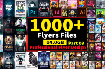 1000+ Flyers Editable Templates Download In PSD EPS AI And IDML Files |Sheri SK| Mega Flyers Pack| Part 03