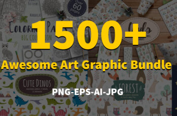 1500+ Awesome Art Graphic Bundle Download |Sheri SK| |Art Book Elements|Cartoon Elements Download|