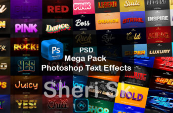 Mega Pack Photoshop Text Effects And Styles |Sheri SK| |PSD Text Effects Download|