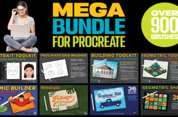 All In One Mega Bundle For Procreate Download In PNG EPS And AI Files |Sheri Sk|