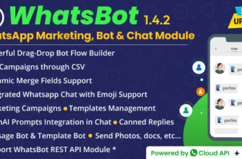 WhatsBot v1.4.2 – WhatsApp Marketing, Bot & Chat Module for Perfex CRM