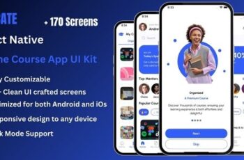 Educate Pro – Online Course & E-Learning React Native Expo Ui Kit (8 September 2024)