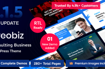 Reobiz v5.1.5 – Consulting Business WordPress Theme